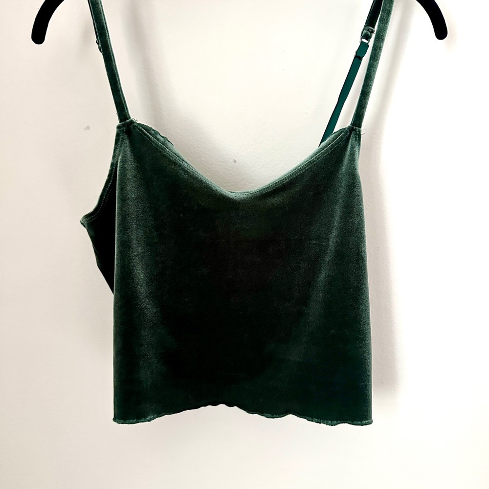 Abercrombie & Fitch Dark Green Velvet Camisole